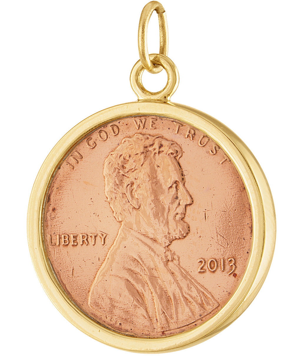 Lucky Penny 14K Gold Charm